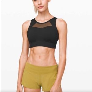 Lululemon Like New Breathe It In Mesh Sports Bra Black Size 6